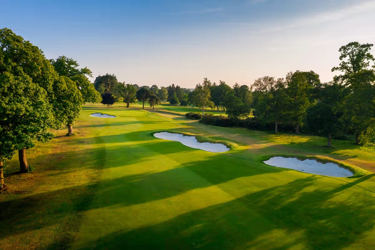 Golf course at golden hour